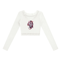 Divinity 1 Women's Lace Trim Long Sleeve T-Shirt