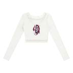 Divinity 1 Women's Lace Trim Long Sleeve T-Shirt