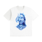 Aura Blue Unisex Seamless Cotton T-Shirt