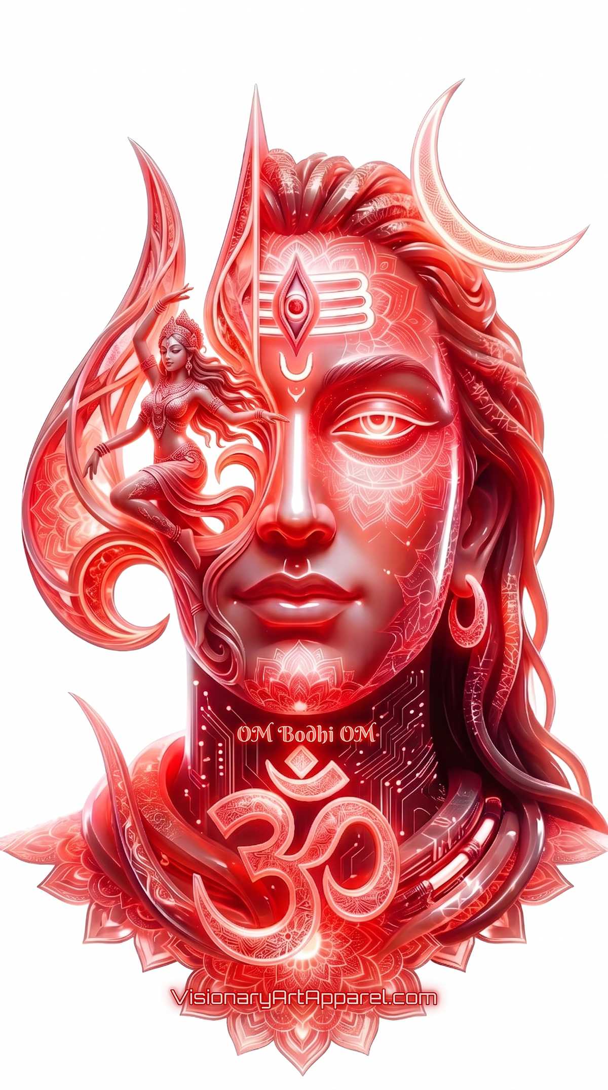 Aura Red Unisex Seamless Cotton T-Shirt